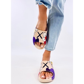 Tossut, joissa värikäs Clancy Khaki -printti beige 1