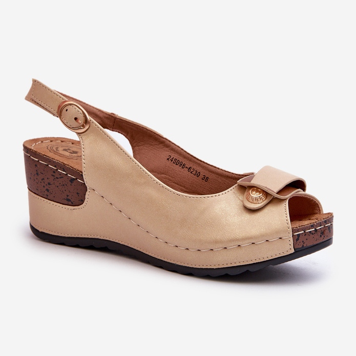 Naisten Vaaleat Wedge Sandaalit Comfort Kengät Beige Efravia 1