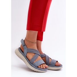 Kevyet, mukavat naisten tarranauhasandaalit, sininen, Ceclea 2