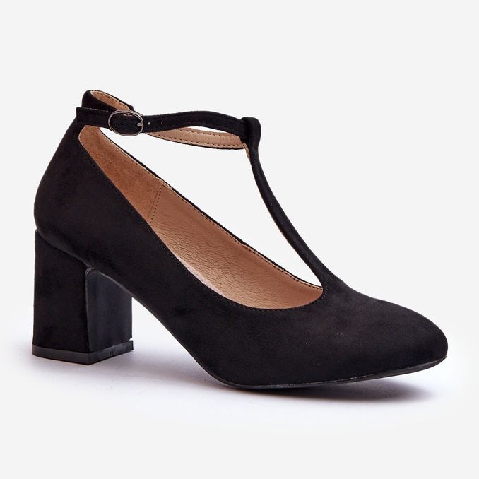 Mustat Raniyah Eco Suede kantapääpumput 1