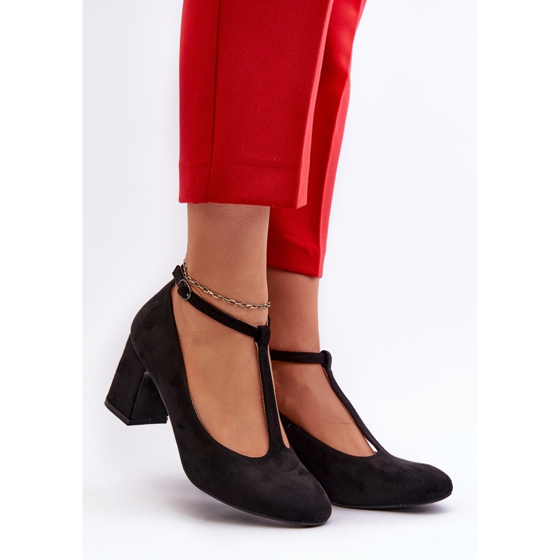 Mustat Raniyah Eco Suede kantapääpumput 2