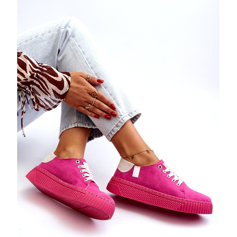 Naisten lenkkarit Memory Foam System Big Star NN276004 fuksia vaaleanpunainen 1 Naisten lenkkarit Memory Foam System Big Star NN276004 fuksia vaaleanpunainen 1