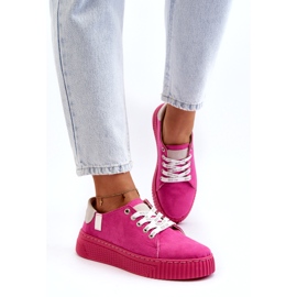 Naisten lenkkarit Memory Foam System Big Star NN276004 fuksia vaaleanpunainen 2