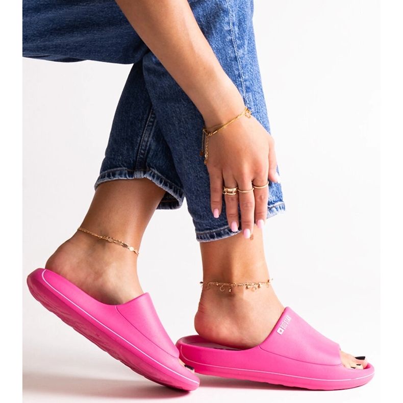 Tummanpunaiset Big Star NN274A041 varvastossut vaaleanpunainen 1