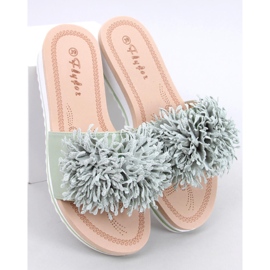 Ragnes Vaaleanvihreät kukkakiilamuulit 1