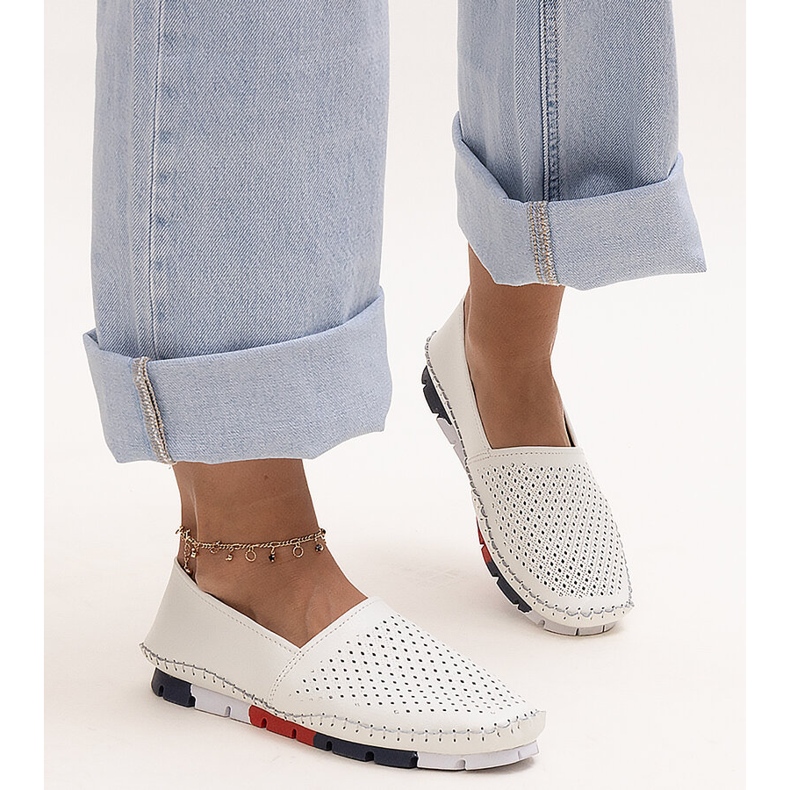 Evento Wendelin valkoiset harjakattoiset nahkakengät valkoinen 1