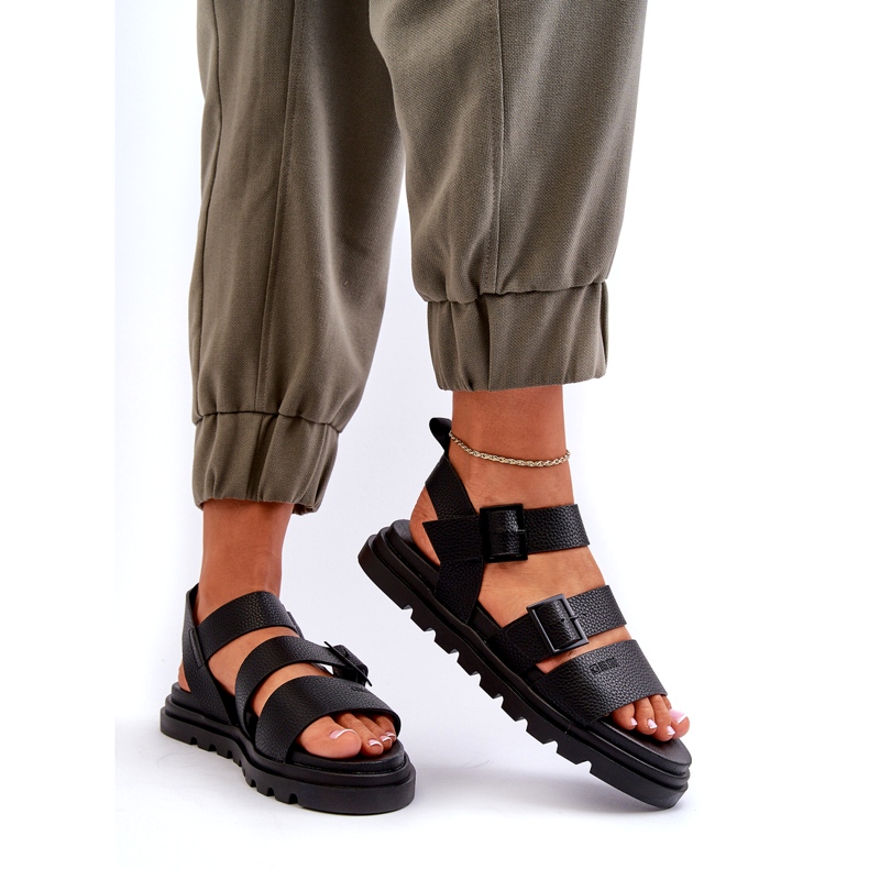 Naisten ekosilan sandaalit Big Star NN274065 Musta 2