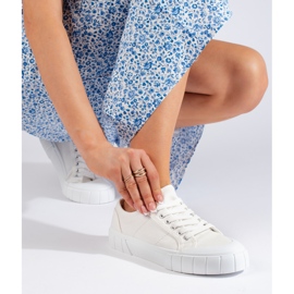 Mukavat naisten valkoiset lenkkarit valkoinen 1