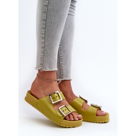 Naisten Smooth Slides ZAXY LL285077 Lime vihreä 2