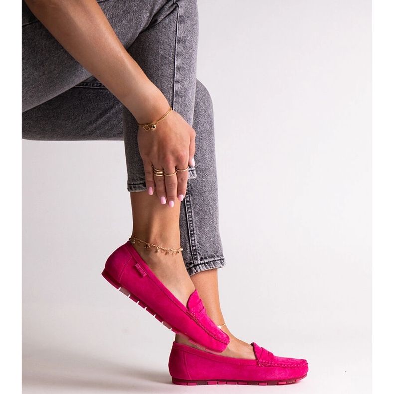 Tummanpunaiset Big Star mokasiinit NN274934 vaaleanpunainen 1