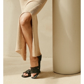 Marco Shoes Punotut sandaalit musta 1