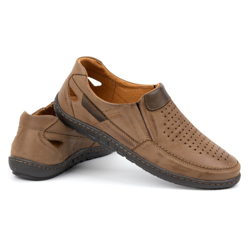 Olivier Miesten nahkakenkä kesäksi 602 ruskea 5