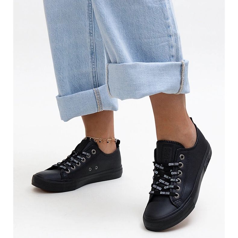 Mustat eko-nahkaiset lenkkarit Big Star KK274106 1