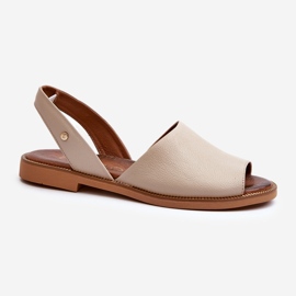 Zazoo 40327 nahkasandaalit, beige 1