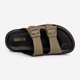 Vaaleat miesten varvastossut soljilla Big Star NN174592 Tummanvihreä 1