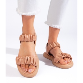 Ruskeat mukavat naisten sandaalit 1