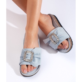 Siniset varvastossut korkkipohjaisilla sininen 2