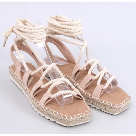 Zakaris Apricot nauhalliset espadrillisandaalit beige 1