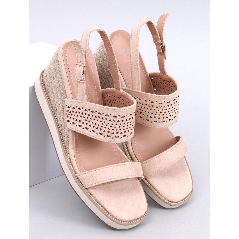 Debeve Beige wedge espadrill sandaalit 1