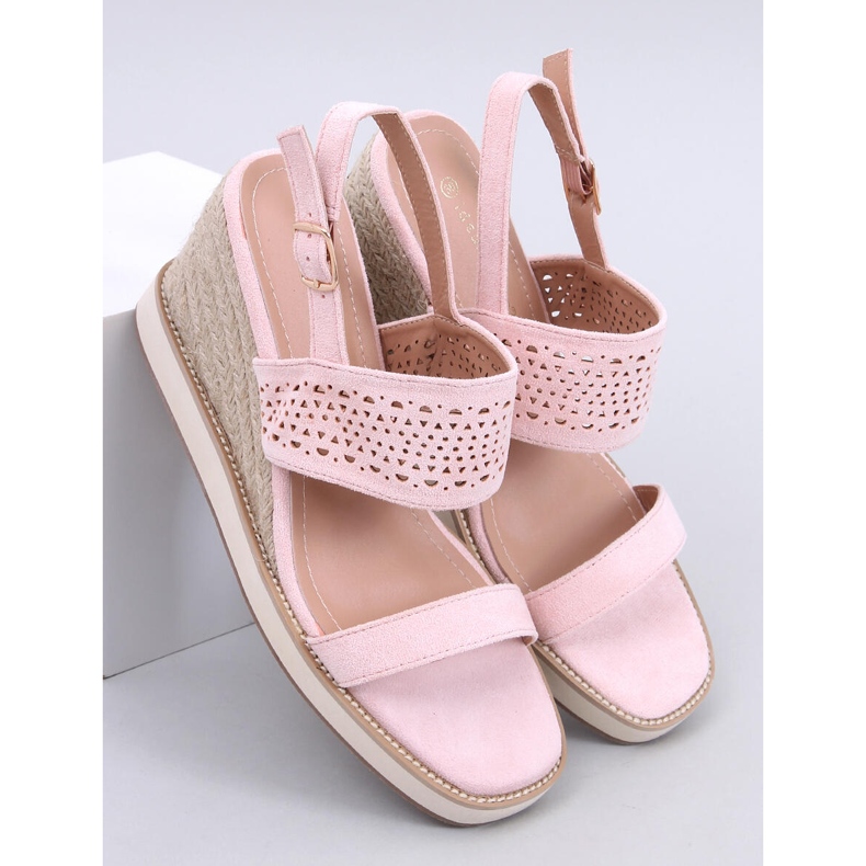 Debeve Pink wedge espadrill sandaalit vaaleanpunainen 1