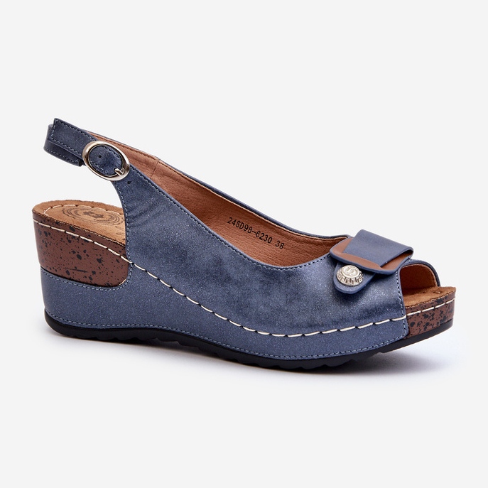 Naisten kevyet Comfort-kengät Kiila-sandaalit, sininen Efravia 1