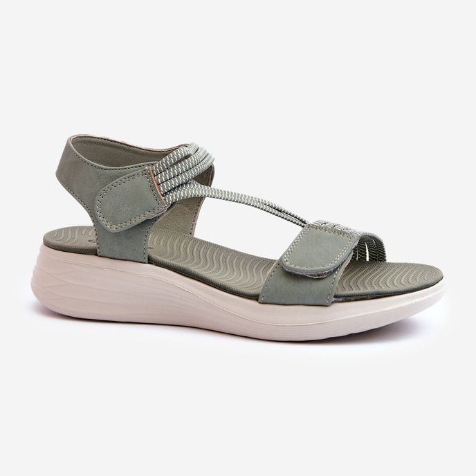 Naisten mukavat tarranauhasandaalit, vihreä Eladora 1