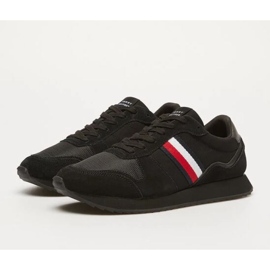 Tommy Hilfiger Hi Vulc Low Stripes Mesh M FM0FM04946BDS kengät musta 1
