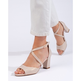 Sergio Leonen tyylikkäät kullanväriset sandaalit kultainen 1