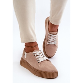 Naisten lenkkarit Memory Foam System Big Star NN276002 Tumman beige 1