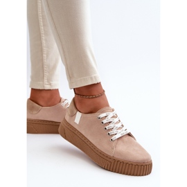 Naisten lenkkarit Memory Foam System Big Star NN276002 Tumman beige 2