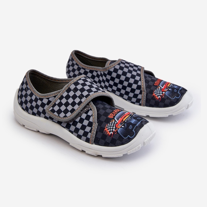 Mukavat poikien tossut tarranauhalla Befado 974Y540 Grey harmaa 1