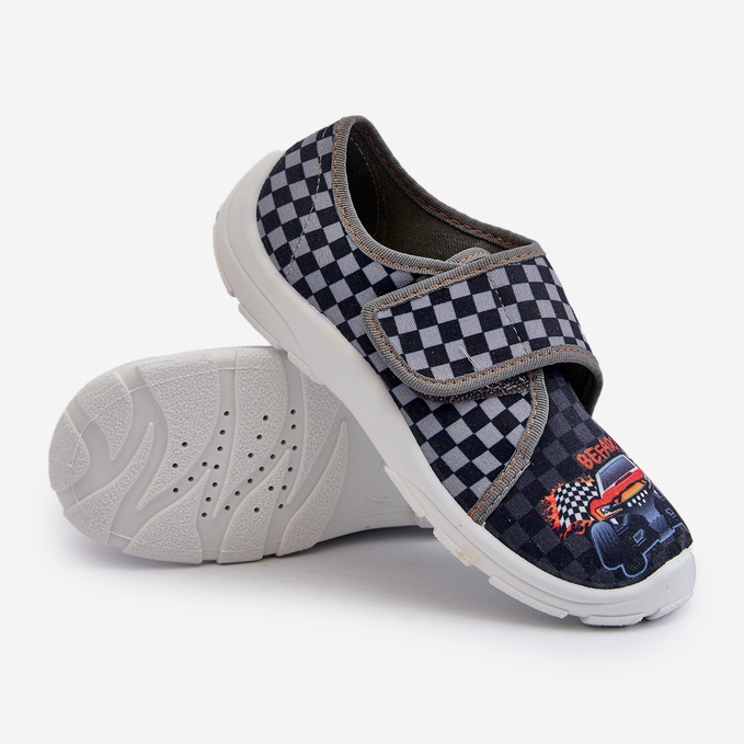 Mukavat poikien tossut tarranauhalla Befado 974Y540 Grey harmaa 2