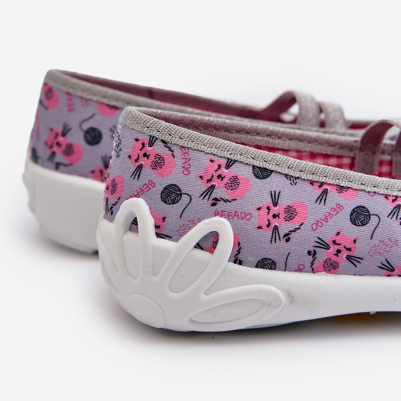 Befado Balerinatossut tytöille kissanpentujen kanssa 116Y327 Harmaa ja Pinkki vaaleanpunainen 2