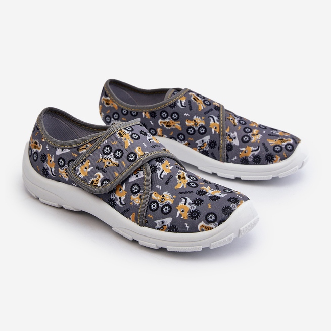 Mukavat poikien tossut tarranauhalla Befado 974Y552 Grey harmaa 1