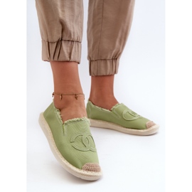Klassiset naisten espadrillit Green Flaure vihreä 3