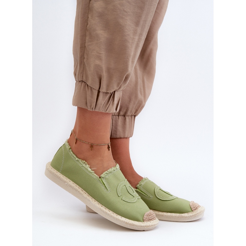 Klassiset naisten espadrillit Green Flaure vihreä 2