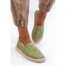 Klassiset naisten espadrillit Green Flaure vihreä 5