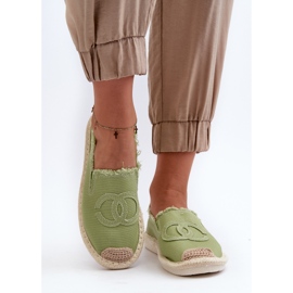 Klassiset naisten espadrillit Green Flaure vihreä 7