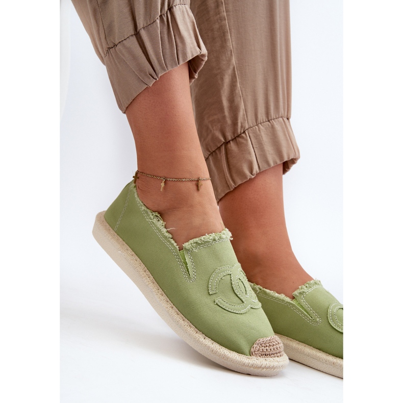 Klassiset naisten espadrillit Green Flaure vihreä 1