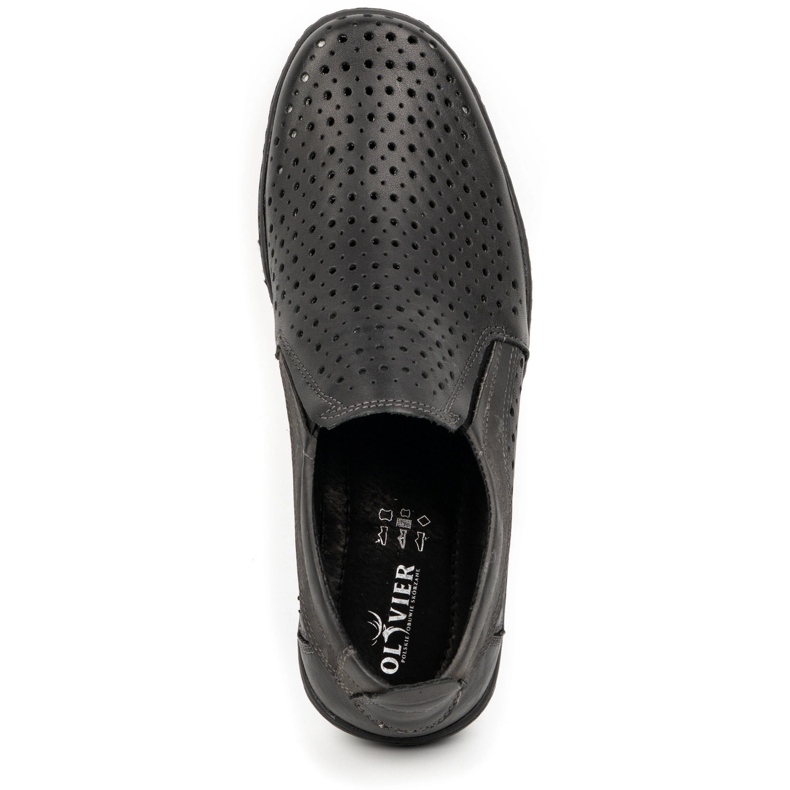 Olivier Harjatut miesten loaferit kesäksi 662 musta 3