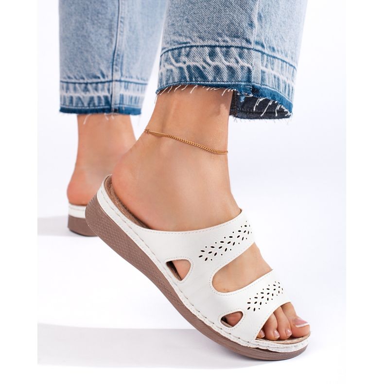 Mukavat valkoiset naisten varvastossut valkoinen 1