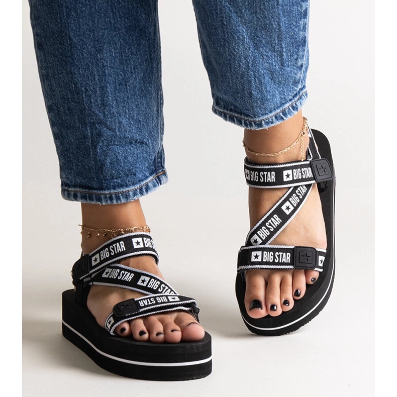 Mustat alustasandaalit Big Star NN274A525 1