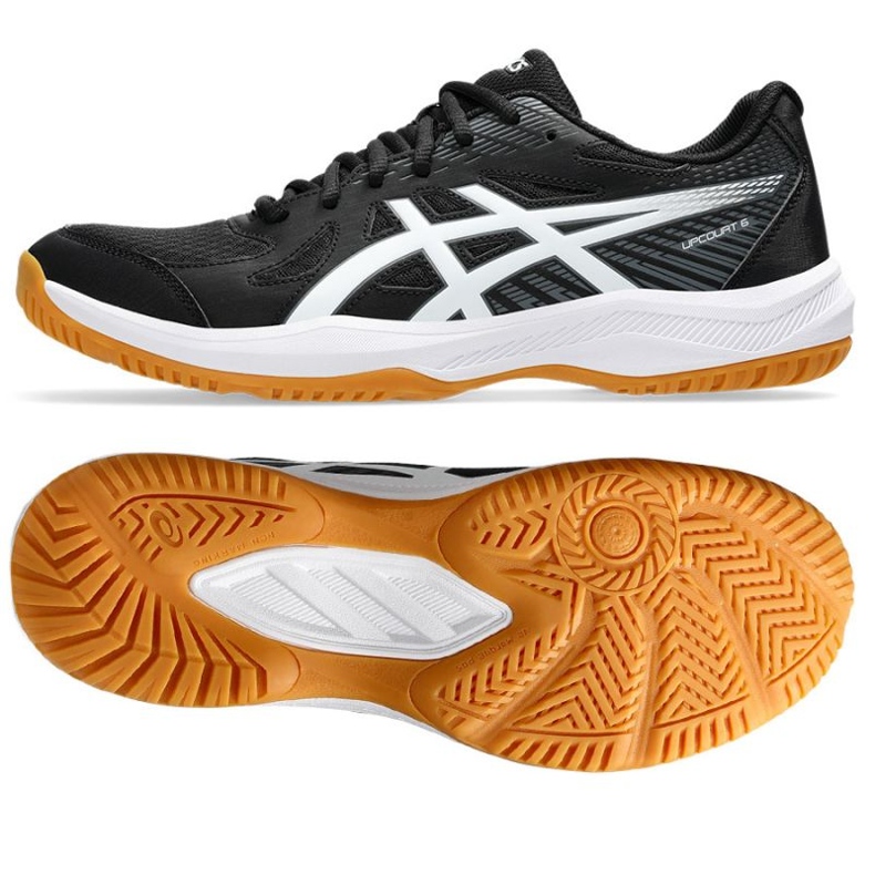 Asics Upcourt 6 M 1071A104 001 lentopallokengät musta 1