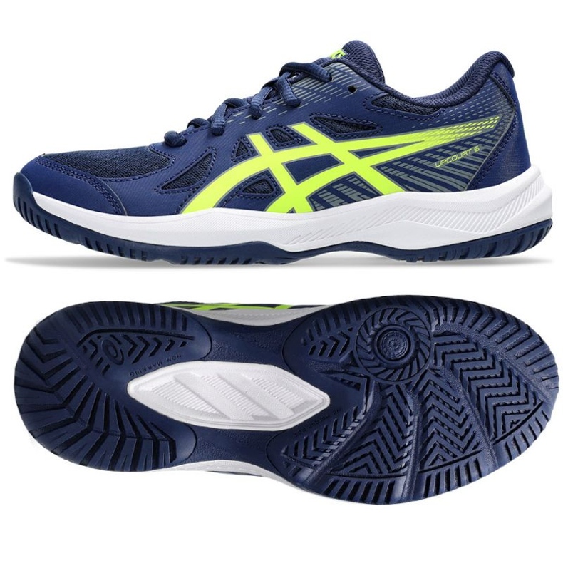 Asics Upcourt 6 Gs Jr 1074A045 400 lentopallokengät sininen 1