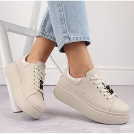 Nahkaiset alustakengät nallekarhulla Vinceza W JAN276A, beige 1