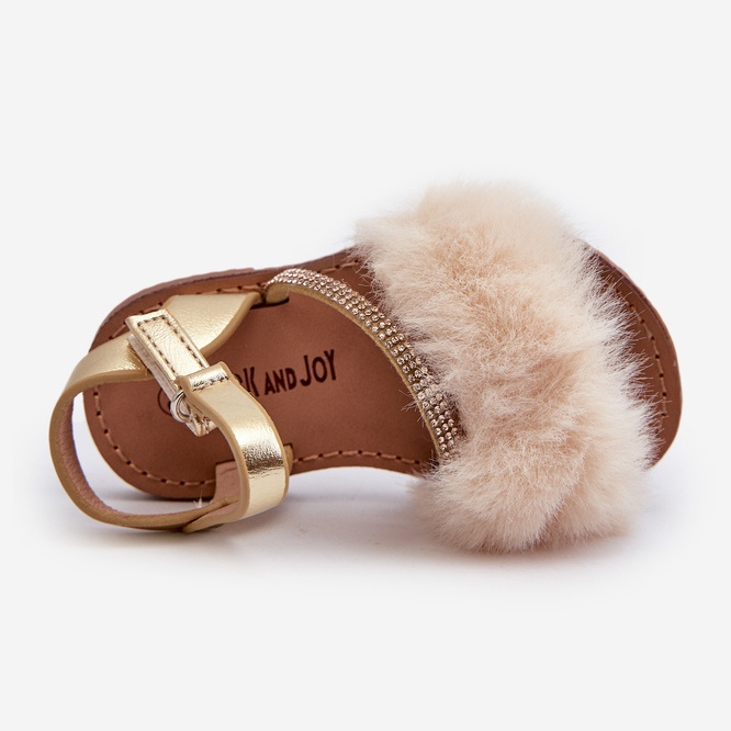 Lasten tarranauhasandaalit turkisella, kulta Rosavere kultainen 2