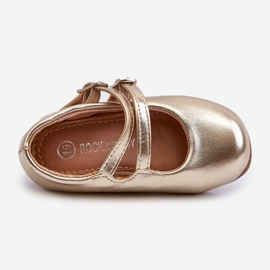 Lasten balerinakengät kullanvärisillä Margenis-remmilla kultainen 1