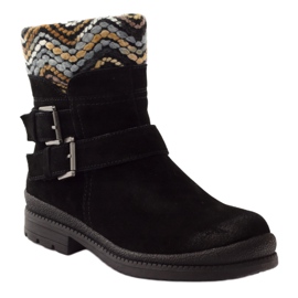 Nahkaeristetyt työntekijät Filippo 392 musta 1