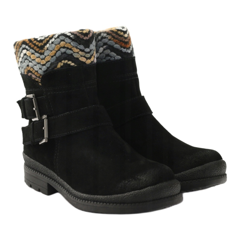 Nahkaeristetyt työntekijät Filippo 392 musta 4