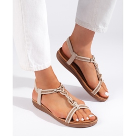Naisten beige-sandaalit 2